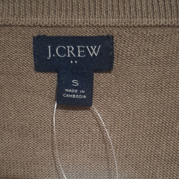 J. Crew Factory Men's Tan Crewneck Sweater Size S - Picture 2 of 8